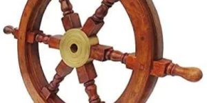 AGSSW-07 Wooden Ship Wheel with Brass Ring