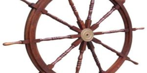 AGSSW-12 Wooden Ship Wheel with Brass Ring