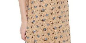G4Girl Cotton Nighty Gown for Women's (Free Size, Beige)