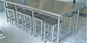 10 Seater Stainless Steel Dining Table