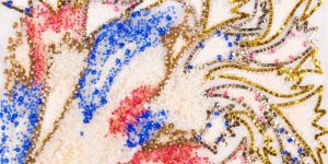 3D Glass Beads Embroidery Services