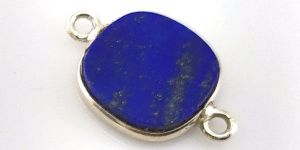 925 Sterling Silver Natural Lapis Lazuli Connector