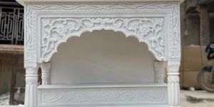 White Marble Home Indoor Hand Carved Pooja Temple