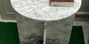 White Marble Table Top with Stand