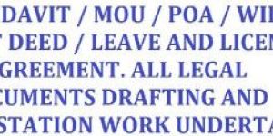 Affidavit Agreement and All Drafting Services Call 88034 88038