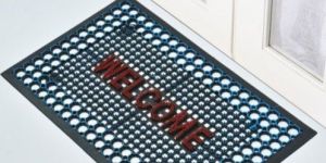 Welcome Rubber Hollow Mat