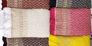 Fancy Chikan Embroidery Rayon Fabric
