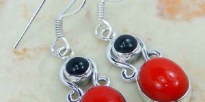 Red Coral Earrings