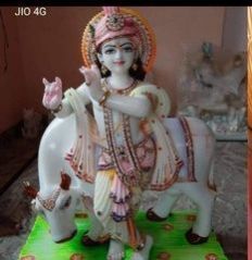 Marble Gau Gopal Statue
