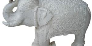 Marble Elephant Statue