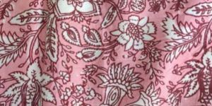 Pink Floral Printed Cotton Fabric