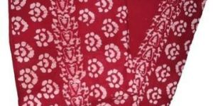 Red Printed Cotton Sarees
