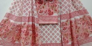 White and Peach Unstitched Suit Material