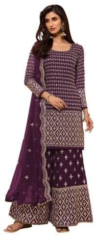 Embroidery Work Palazzo Suits