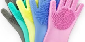 Rubber Scrubbing Gloves