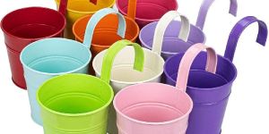 Hanging Metal Bucket Planter