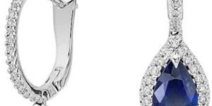 925 Sterling Silver Blue Stone Earrings