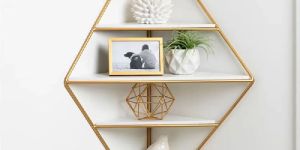 Modern Corner Wall Shelves Triangle Floating