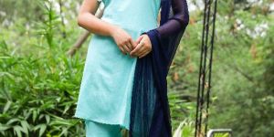 Blue Kurta Sharara with Dupatta