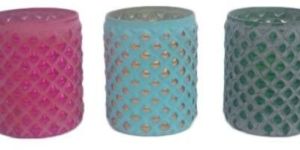 Glass Diamond Candle Holder