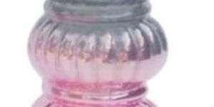 Pink Glass Candle Pillar