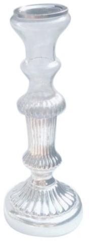 Silver Glass Candle Holder