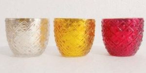 Silver Mercury Glass Candle Holder