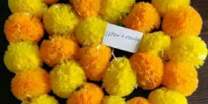 Marigold Flower Fluffy Genda Phool Garland Set