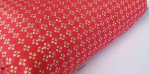 Red Printed Rayon Fabric