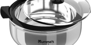 Steel Casseroles with Glass Lid