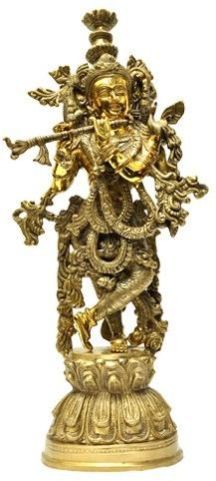 Brass Krishna Statue