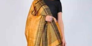 Tasar Ghicha Border Sarees Handwoven