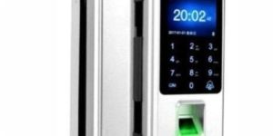 Silver Remote Control Wireless Fingerprint Glass Door Lock