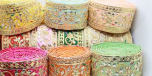 Gold Zari Embroidered Lace