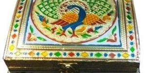 Meenakari Wooden Dry Fruit Box