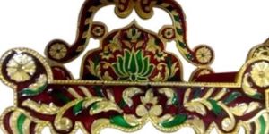 Wooden Meenakari Singhasan