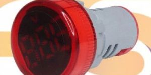 220V 20mA AC and DC Flush Panel Mount Digital Voltmeter LED Indicator Light Red Color