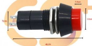 SPST on and off Self Lock Momentary Push Button Red Color Horn Switch