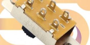 SS23F19G7 0.3A 30V DPCO 6 pin heavy duty metal body panel mount plastic handle slide switches