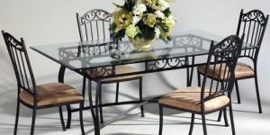 Wrought Iron Dining Table Set