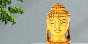 Wooden Buddha Head