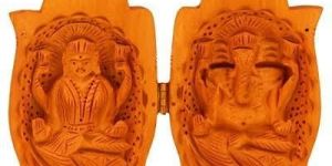 Wooden Laxmi Ganesh Statue