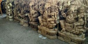 Lord Ganesha Wooden Statues