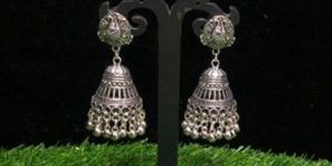 Zinc Oxidized Jhumka Earring
