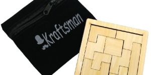 9 Pieces Portable Wooden Tetris Puzzle Game