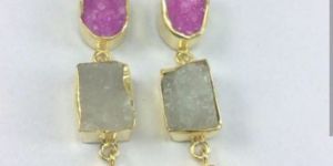 Electroplated Druzy Earrings
