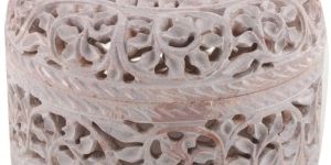 Carved Round Shape Box