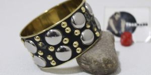 Wide Brass Bangle Beaded Brass Bangle Latest Woman's Brass Bangle Designer Ladies Bangle From Tradnary