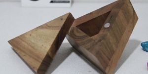 Triangle Small Wooden Box with Magnetic Lock Wooden Jewelry Box from Tradnary
