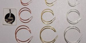 Circle Shape Plain Design Brass Earring Hoop Earring Copper Earring from Tradnary